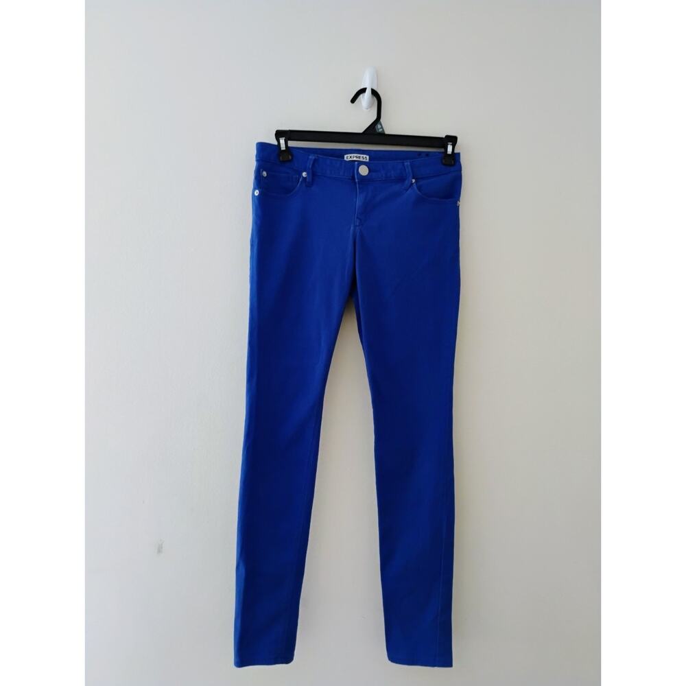 80's Style Soft Royal Blue Express Pants. Size 6. 90's. Felt. Bennetton.